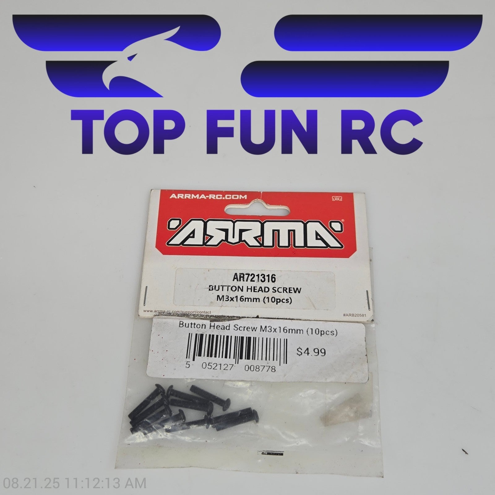Arrma AR721316 Button Head Screw M3x16mm (10pcs)
