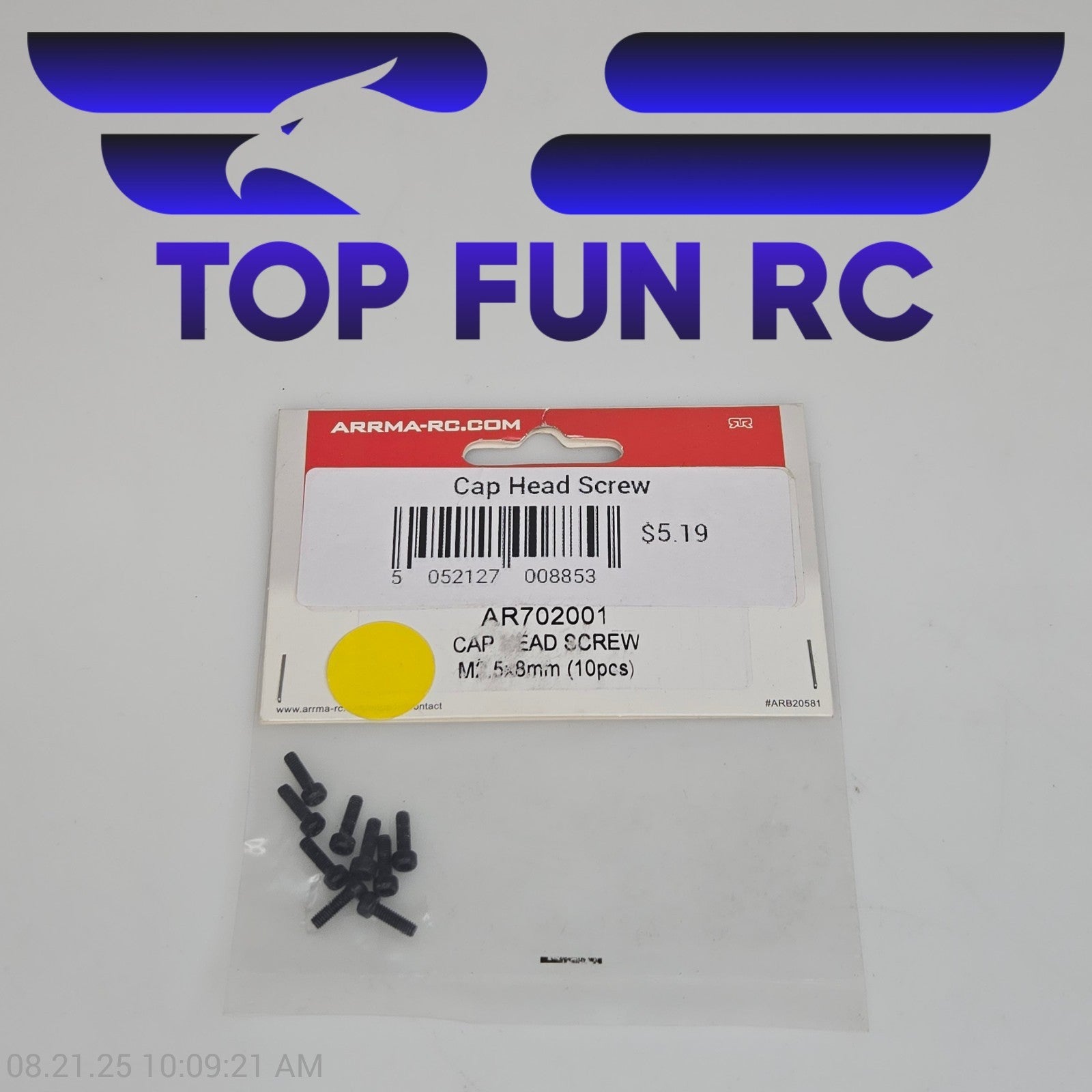Arrma AR702001 Cap Head Screw M2.5x8mm (10pcs)