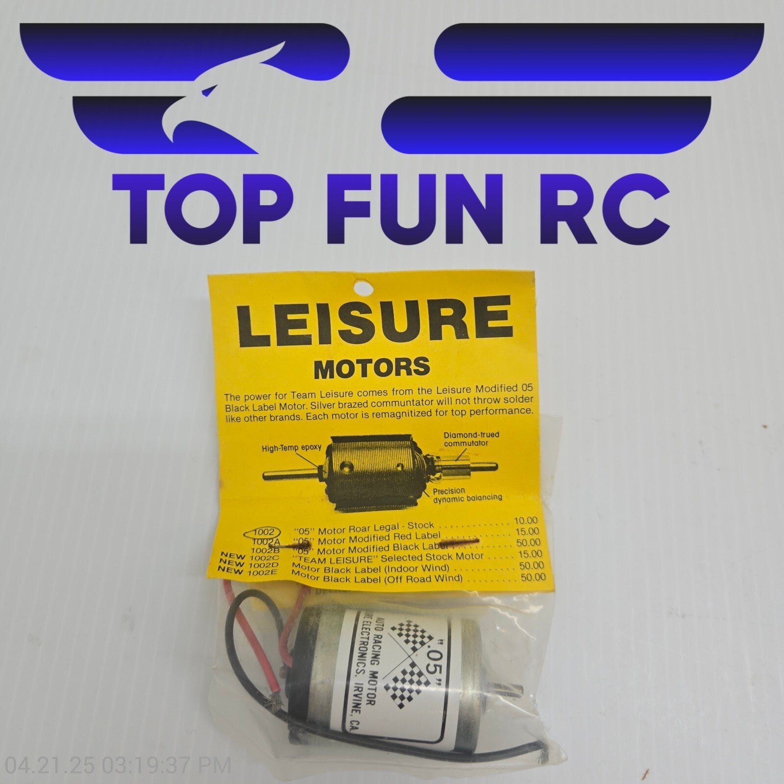 Leisure RC 1002 "05" Motor Roar Legal-Stock, Vintage! 'EXTREMELY RARE'        GS