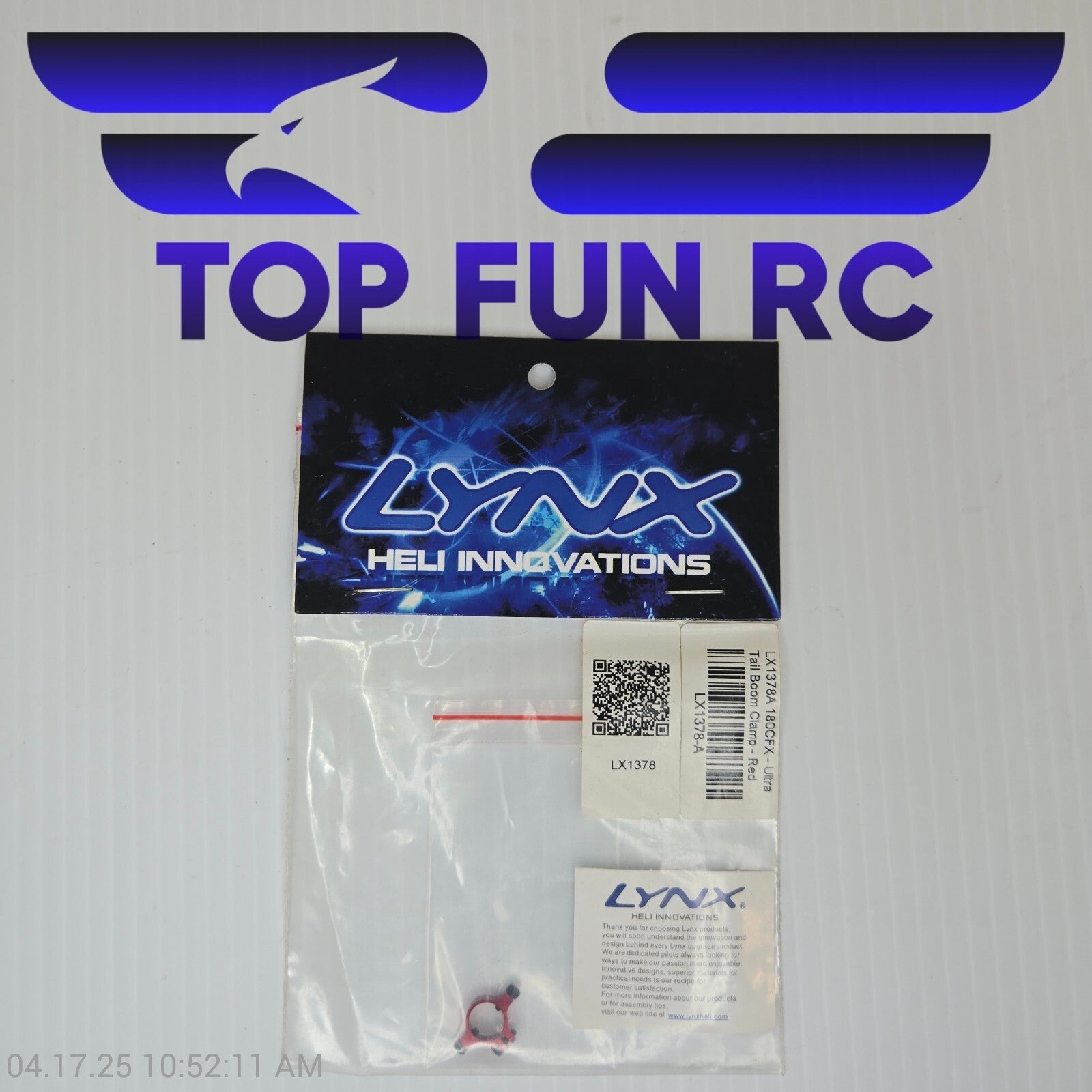 Lynx Heli Innovations LX1378 Ultra Tail Boom Clamp