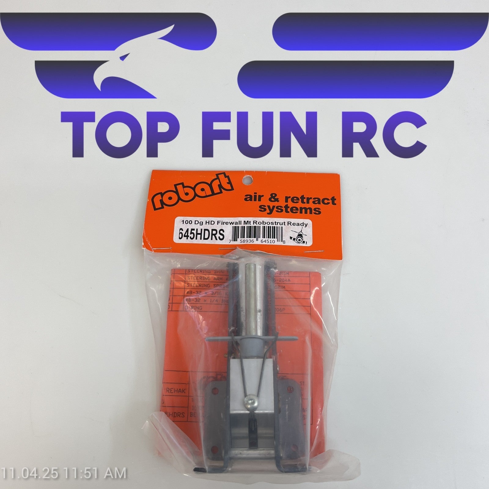 ROBART 645HDRS 100° HD PNEUMATIC NOSE FIREWALL/BELLY MOUNT ROBOSTRUT READY