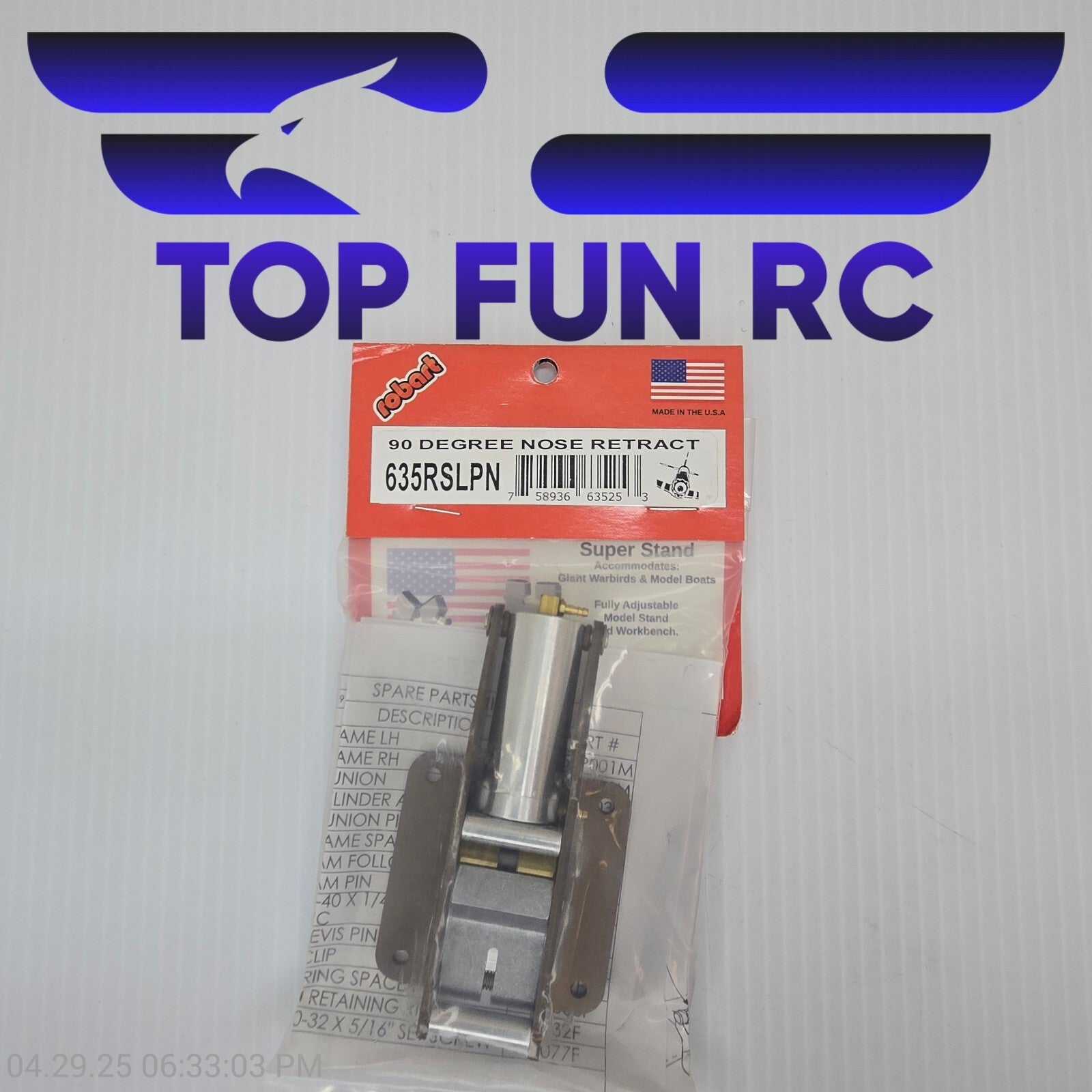 Robart RC 635RSLPN-90 Degree Nose Retract