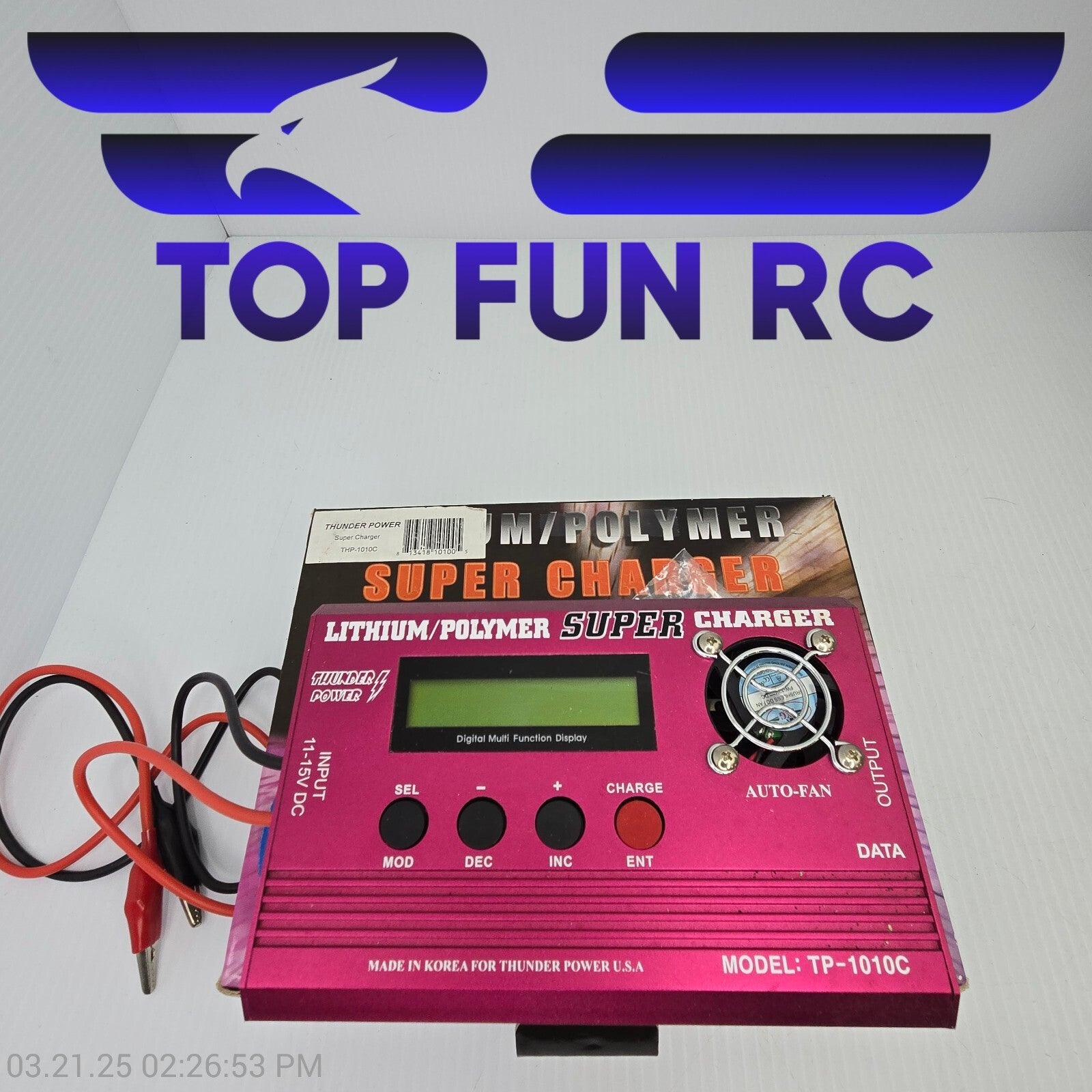 Thunder Power-Lithium/Polymer Super Charger Model Tp-1010c Untested