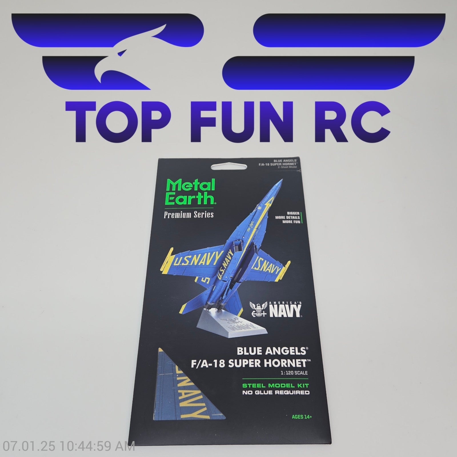Metal Earth Premium Series Blue Angels F/A-18 Super Hornet 1:120 Scale Steel