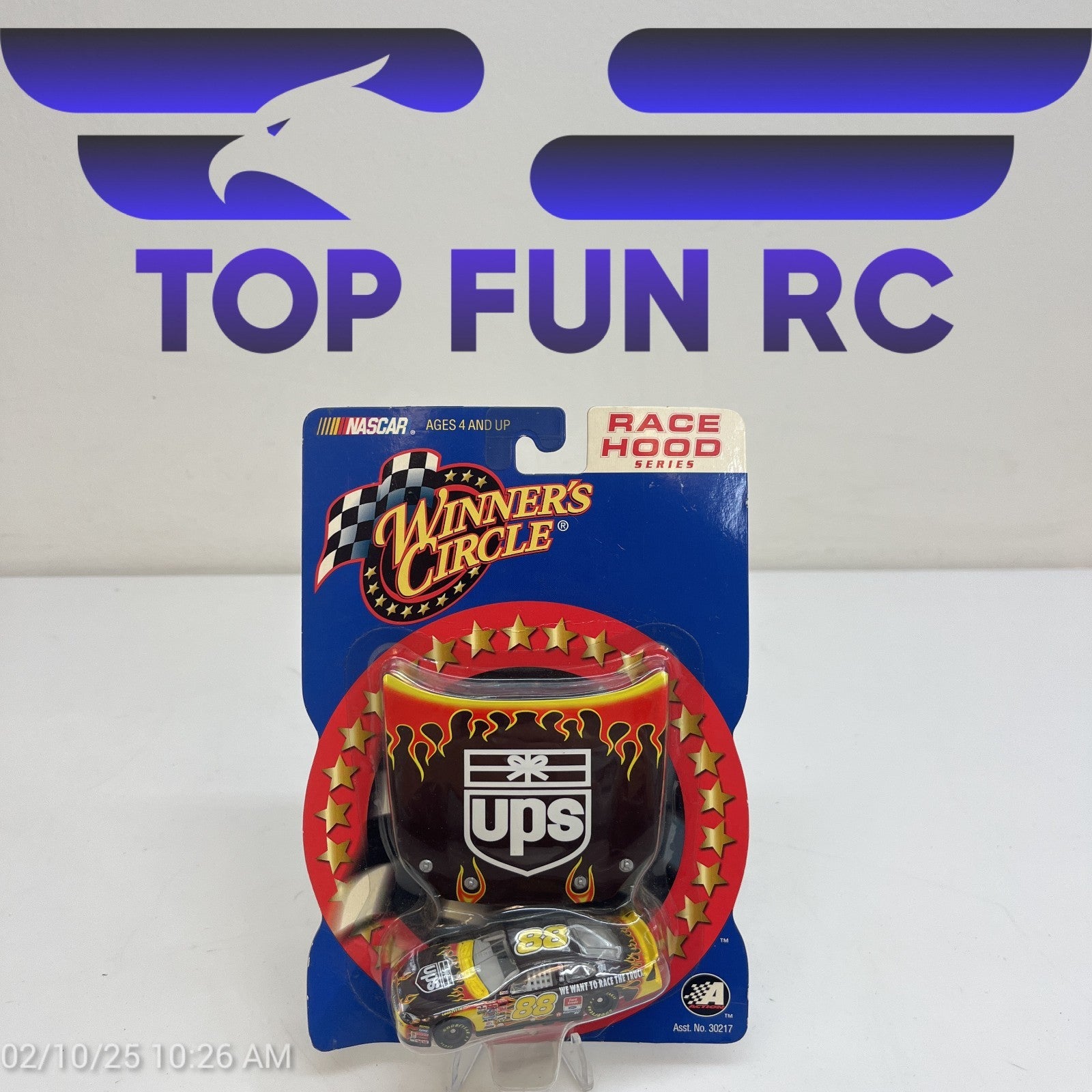 Winners Circle Dale Jarrett UPS Flame Hood Race Hood Series #88 Diecast