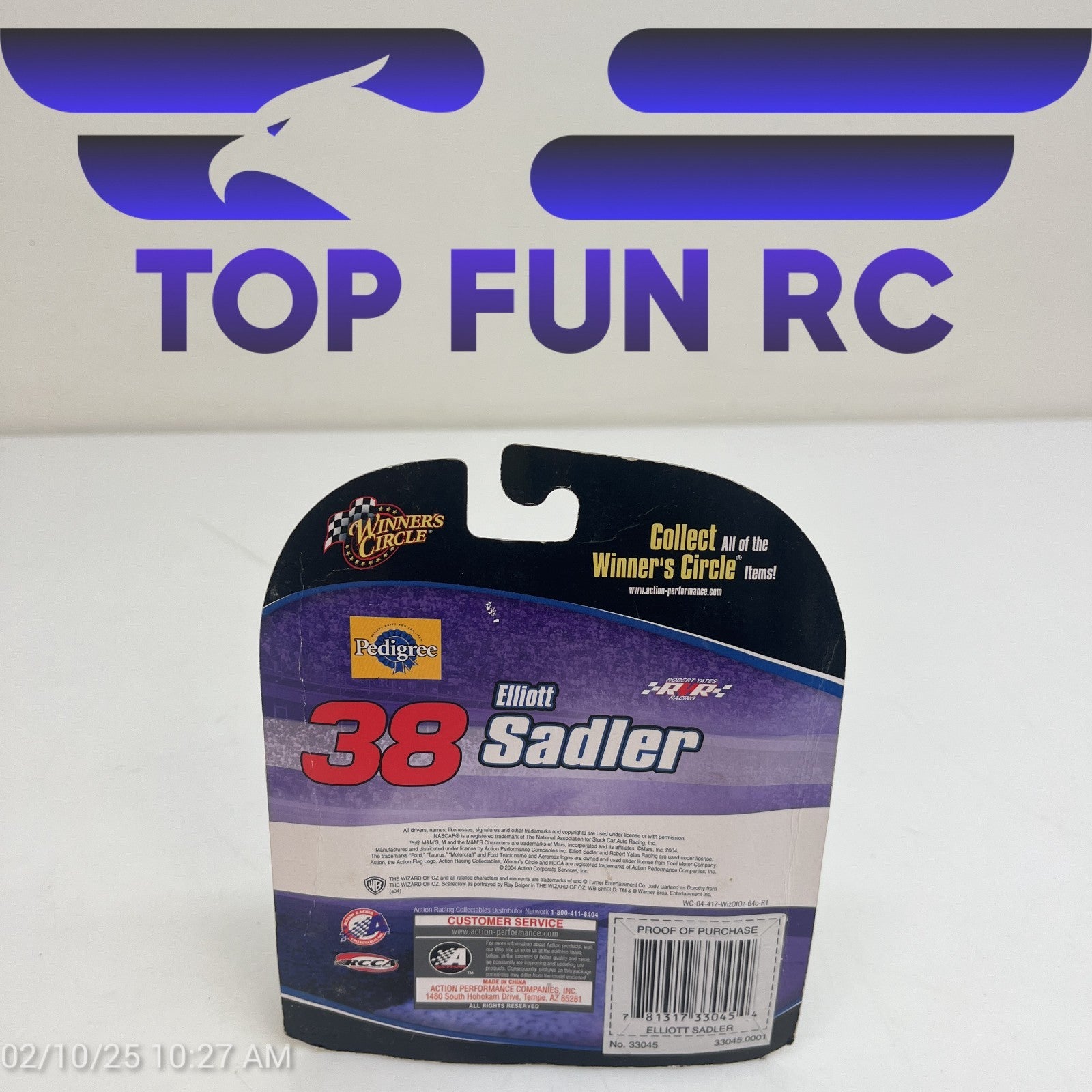 Winners Circle Elliott Sadler #38 Pedigree The Wizard Of OZ Diecast