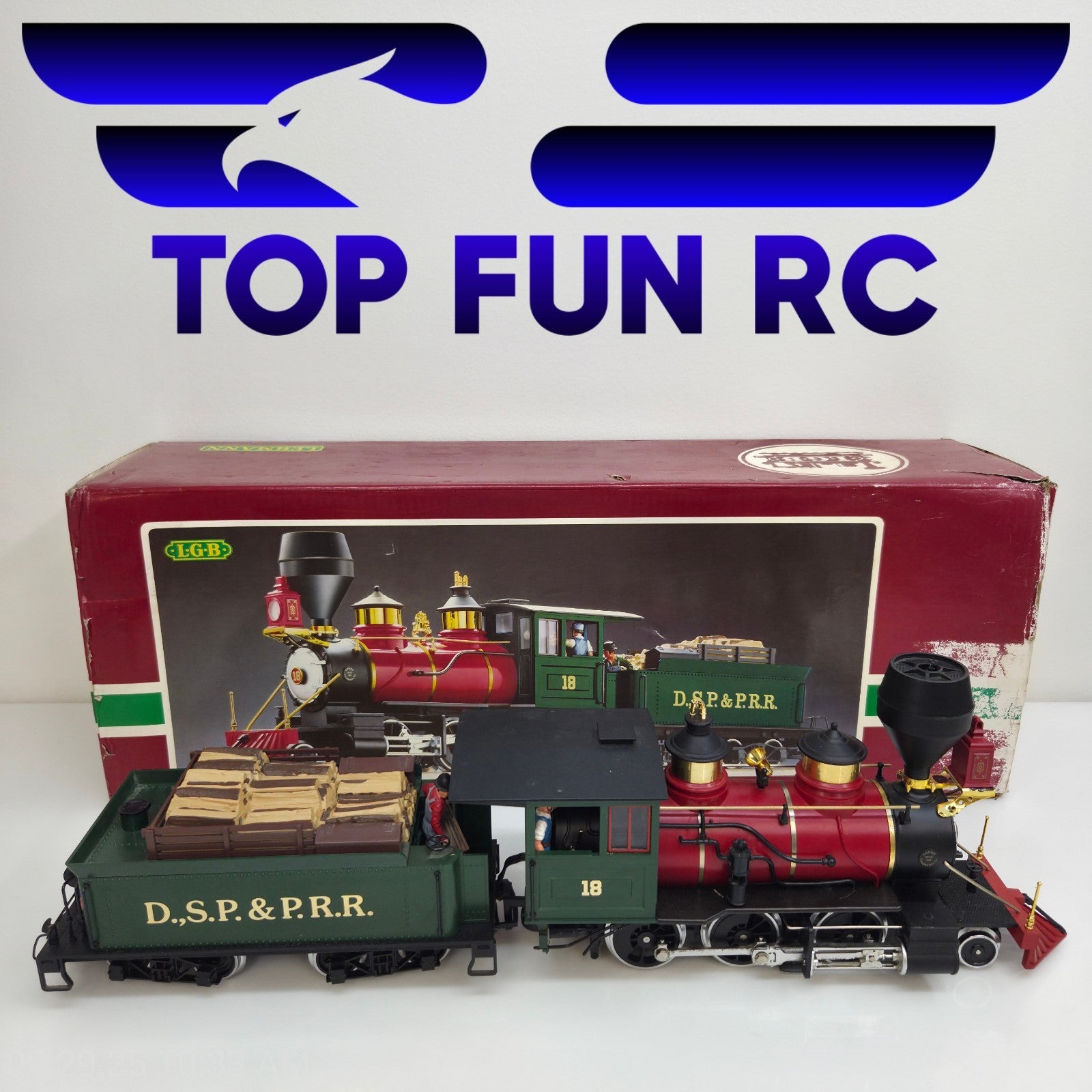 LGB 2018D G Gauge DSP & PRR Mogul Steam engine w/Tender, Sound Wired For Battery