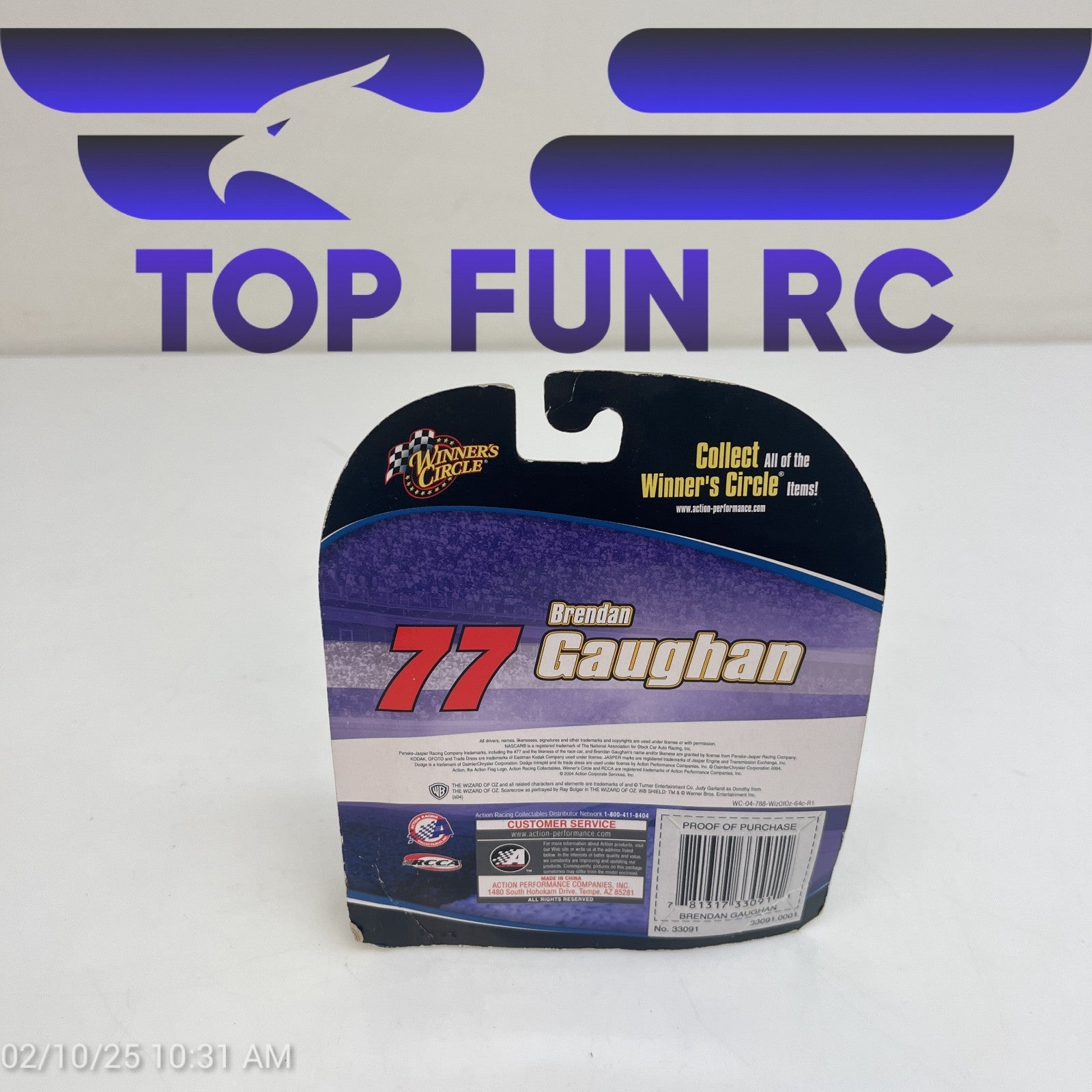 Winners Circle Brendan Gaughan Kodak The Wizard Of OZ Jasper #77 Diecast