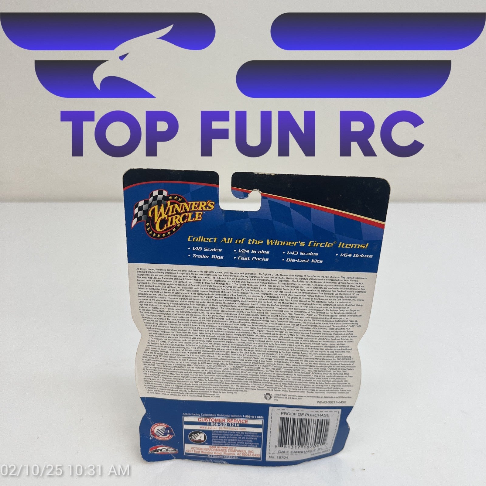 Winners Circle Dale Earnhardt Jr. MLB Chicago All-Star Game #8 Diecast