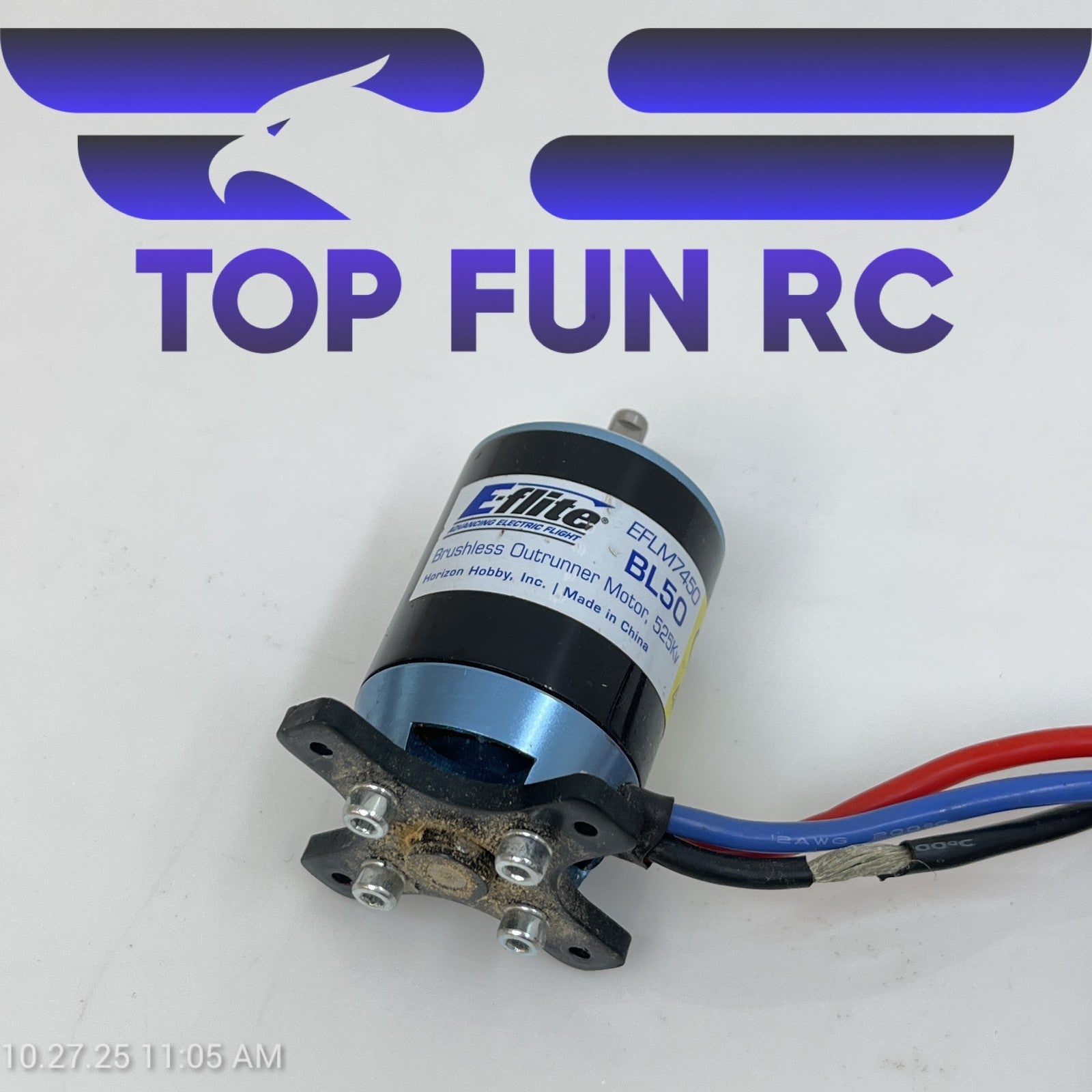 E-Flite EFLM7450 BL50 525Kv Outrunner w/ 60A Brushless ESC Untested
