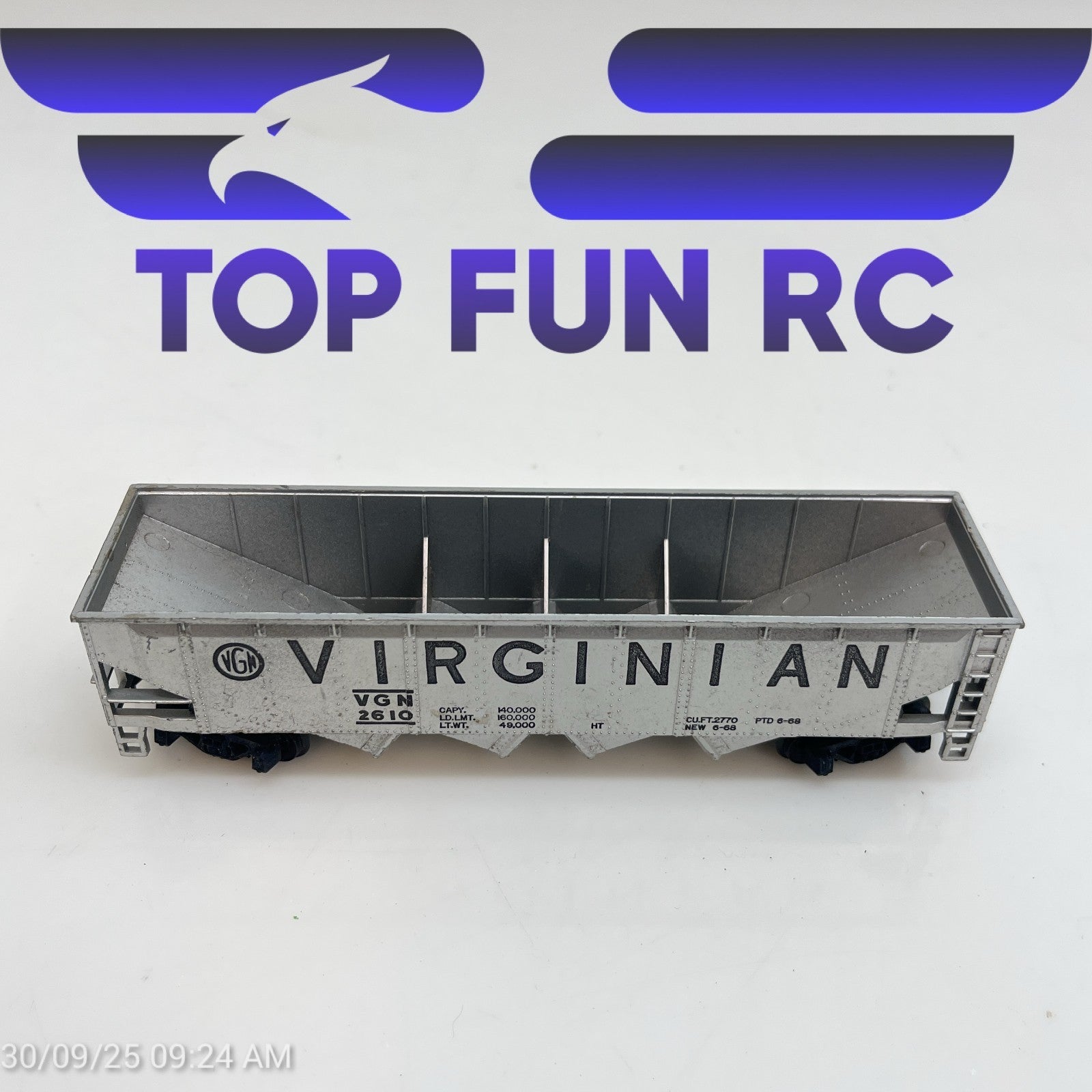 Tyco HO-Gauge 2610 VGN Virginia Hopper Car
