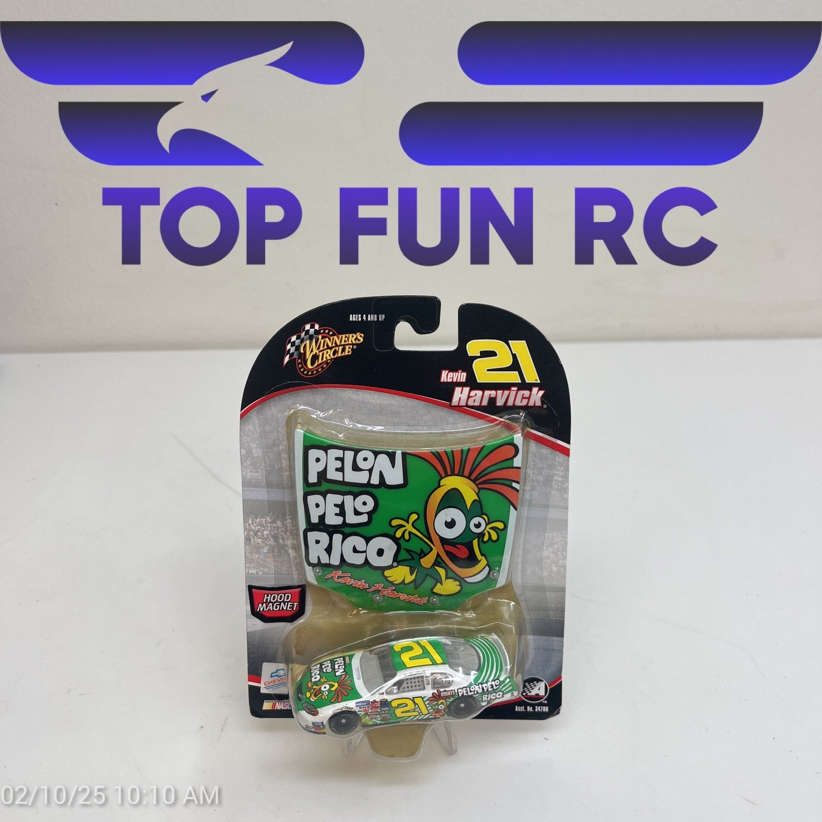 Winners Circle Kevin Harvick #21 Pelon Pelo Rico Hood Magnet Diecast