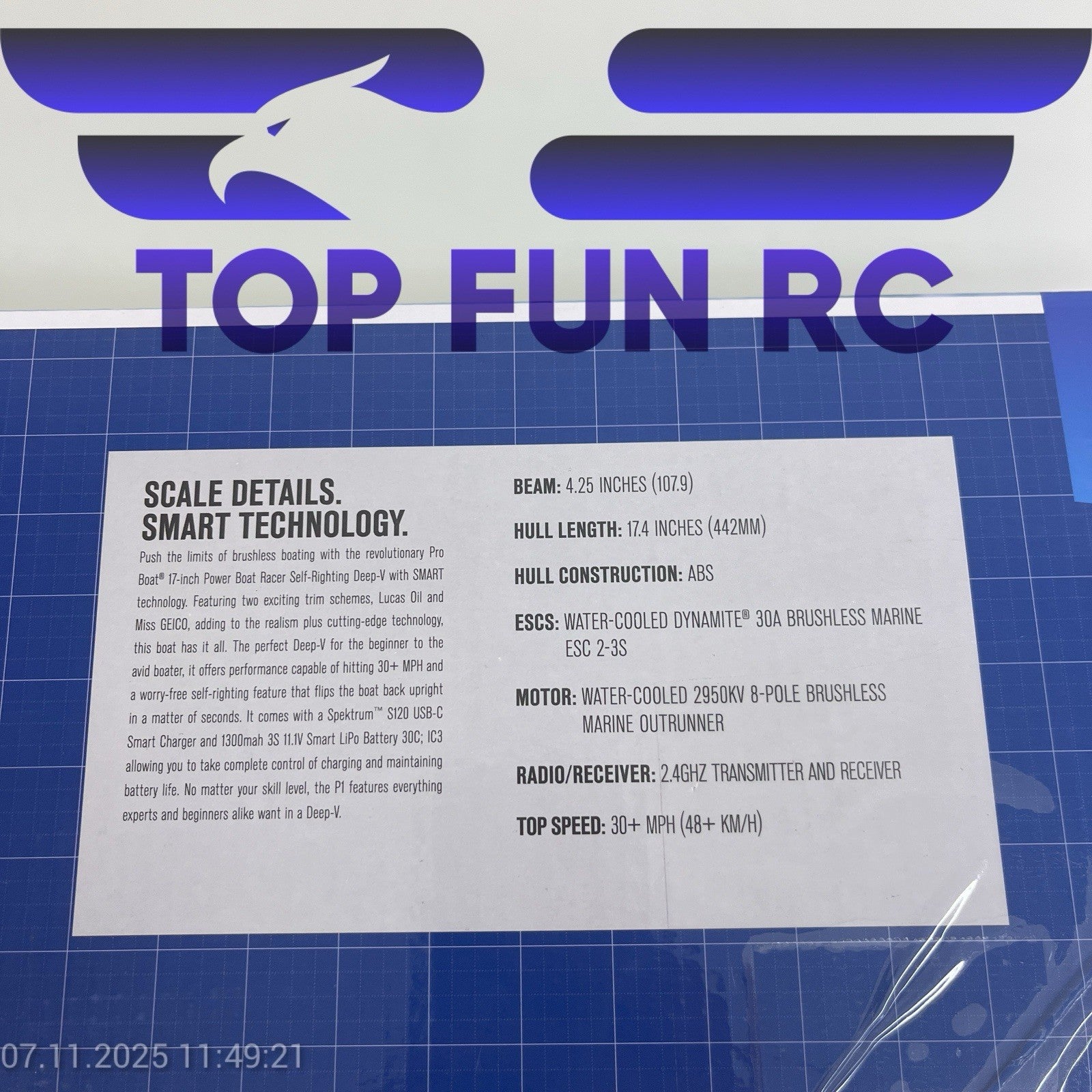 Pro Boat Lucas Oil Power 17 inch Boat Racer - PRB08044T2 “OPEN BOX”