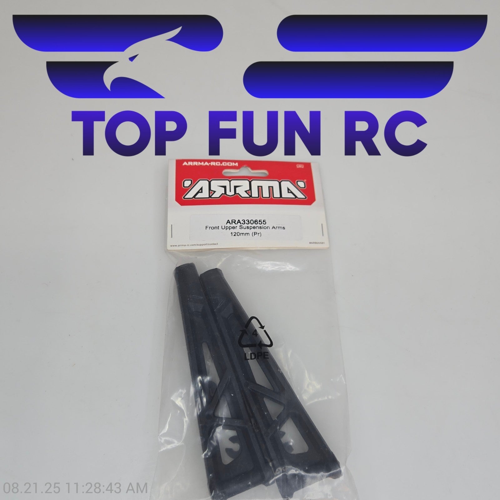 Arrma ARA330655 Front Upper Suspension Arms 120mm (Pr)