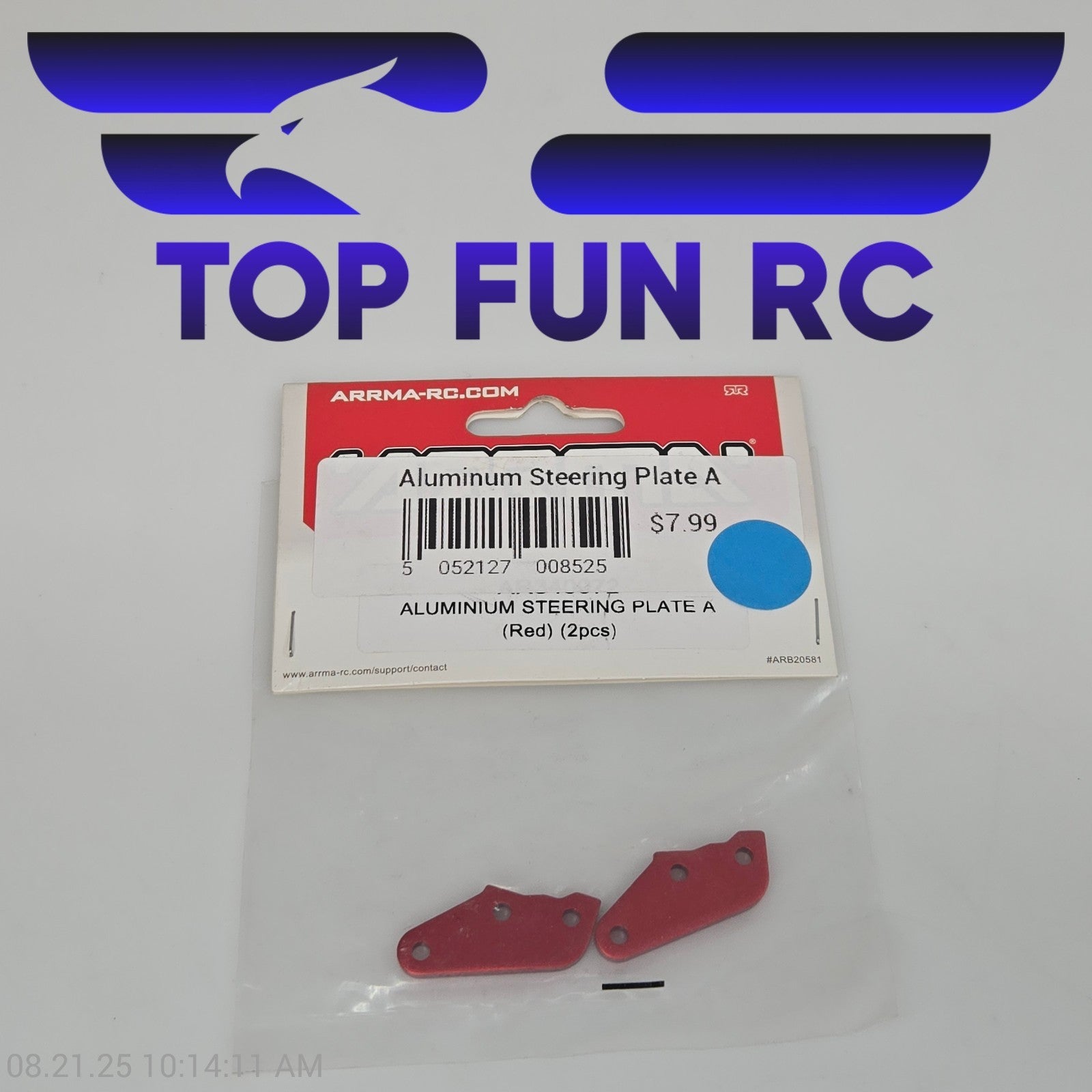 Arrma Aluminum Steering Plate A (Red) (2pcs)