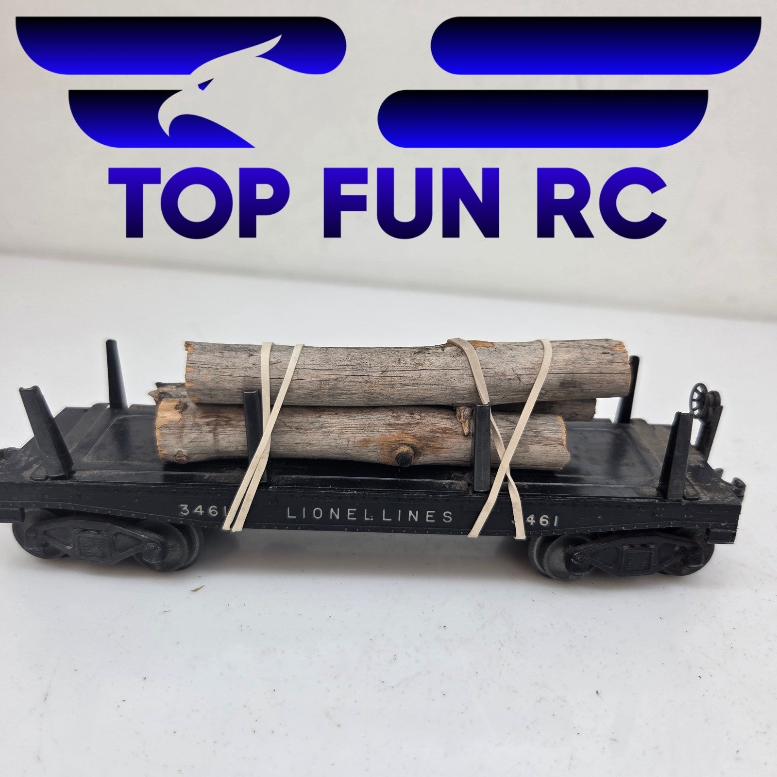 Lionel O-Gauge 3461 Postwar Log Flat Car w/ Load