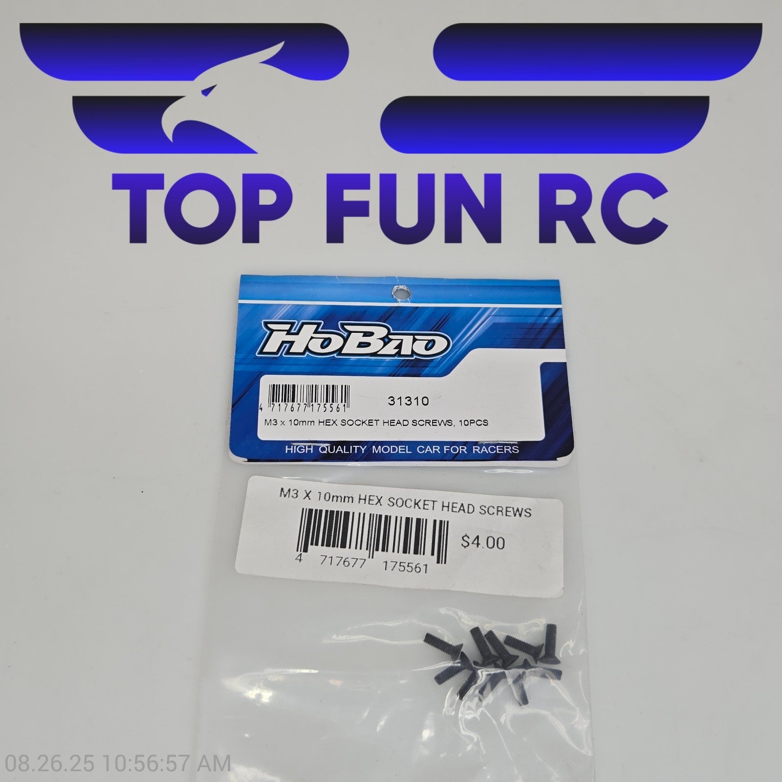 HoBao 31310 M3x10mm Hex Socket Head Screws 10pcs