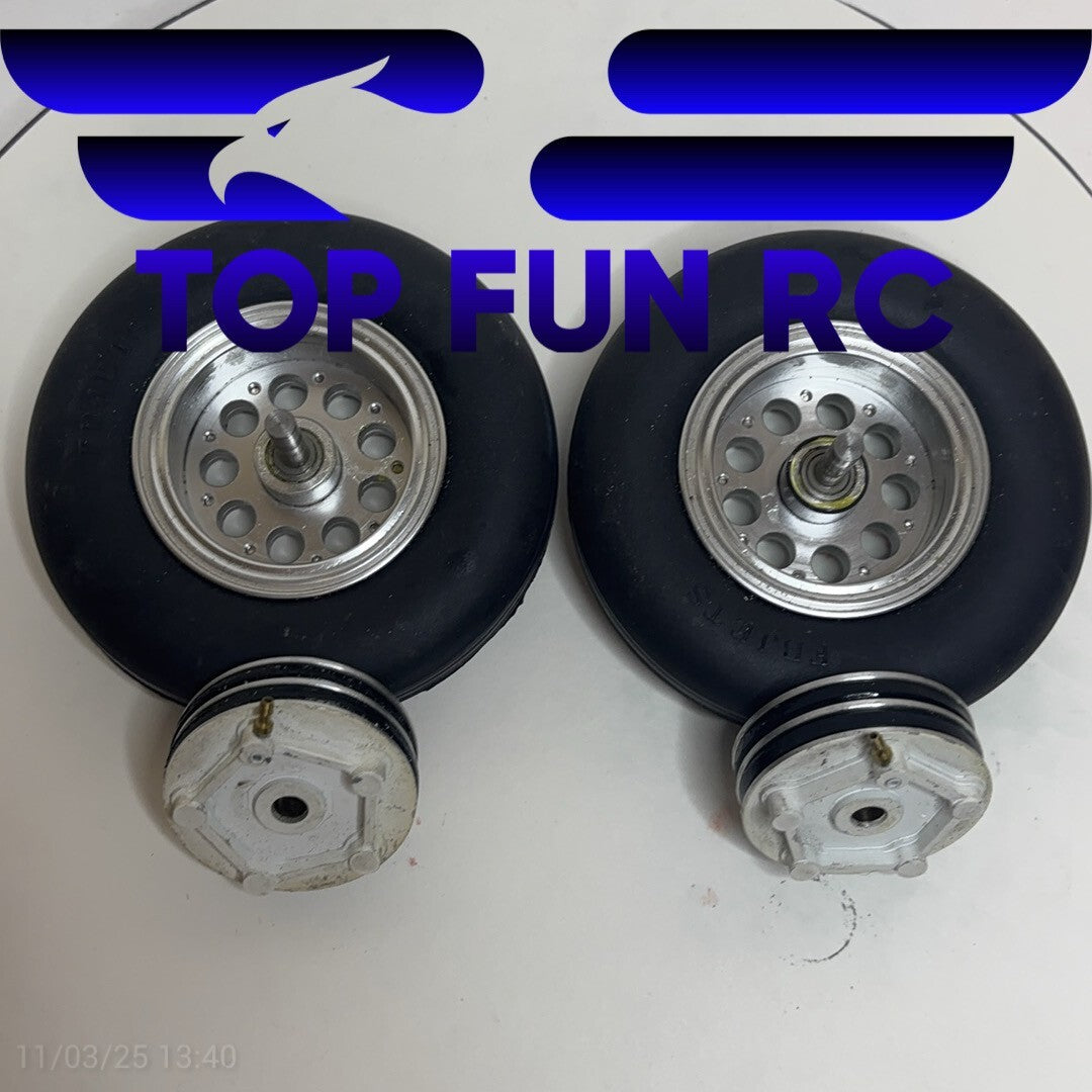 4 1/2" (108MM) wheels  w/dual ring pneumatic brakes                            *