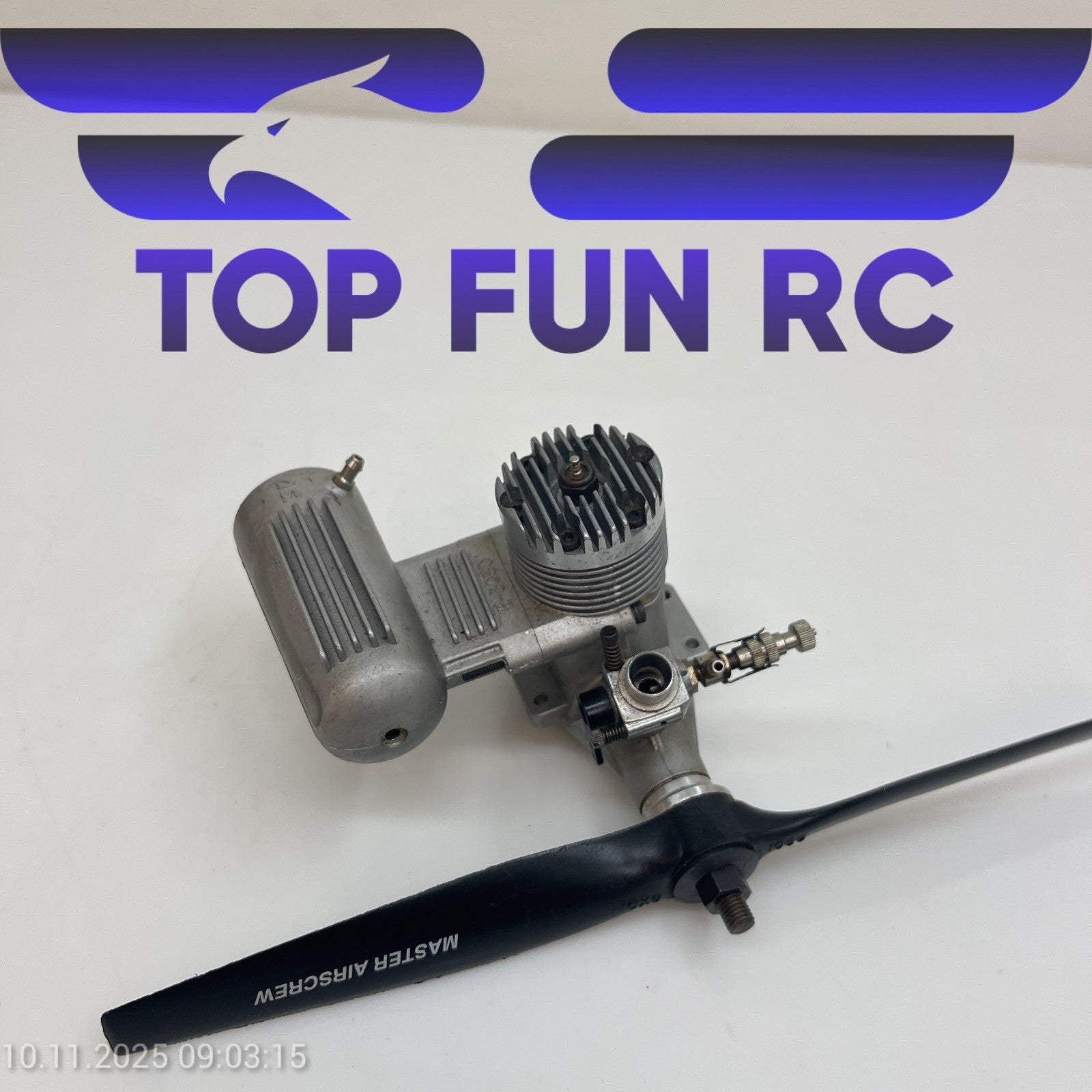 OS MAX FP 40 2-STROKE NITRO RC AIRPLANE ENGINE W/ SPINNER & MUFFLER