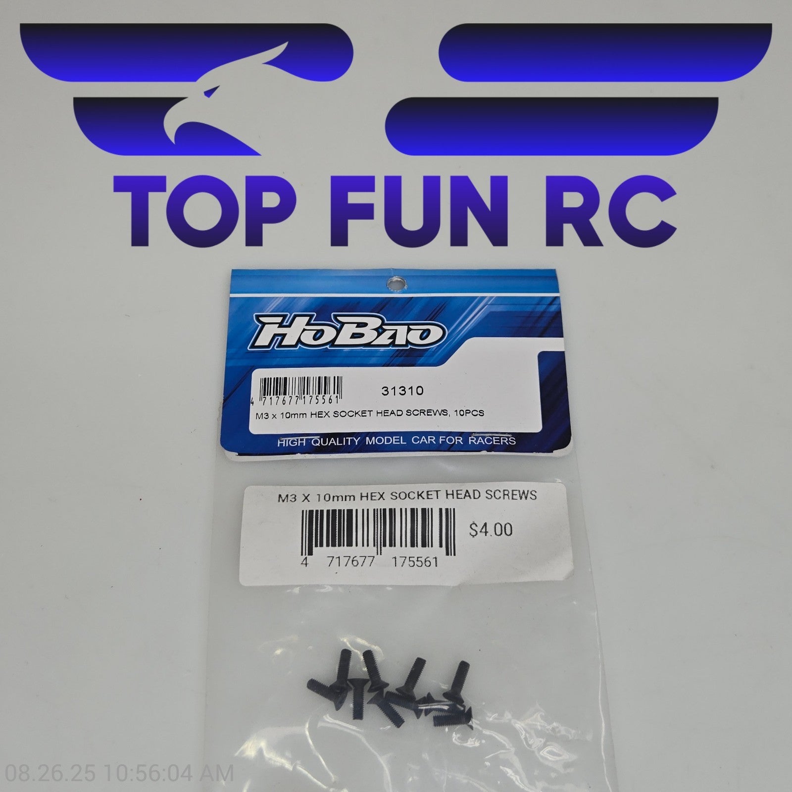 HoBao 31310 M3x10mm Hex Socket Head Screws 10pcs