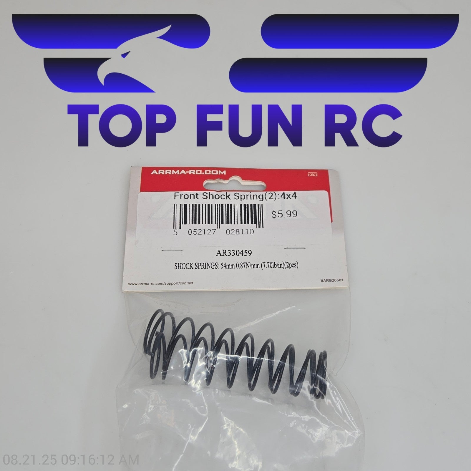 Arrma AR330459 Shock Springs 54mm 0.87N/mm