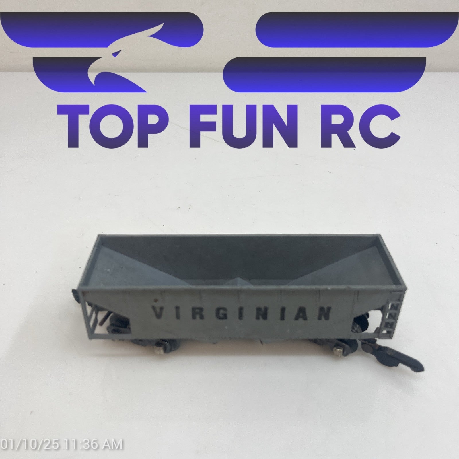 American Flyer #632 Virginian 2 Bay Die-Cast Metal Grey Hopper