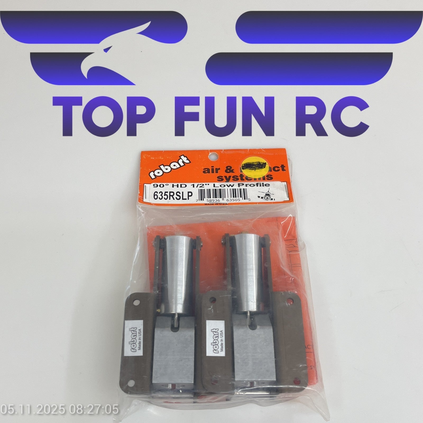 ROBART 635RSLP 90° HD 1/2" LOW PROFILE RETRACTS FOR RC AIRPLANES UP TO 32 LBS