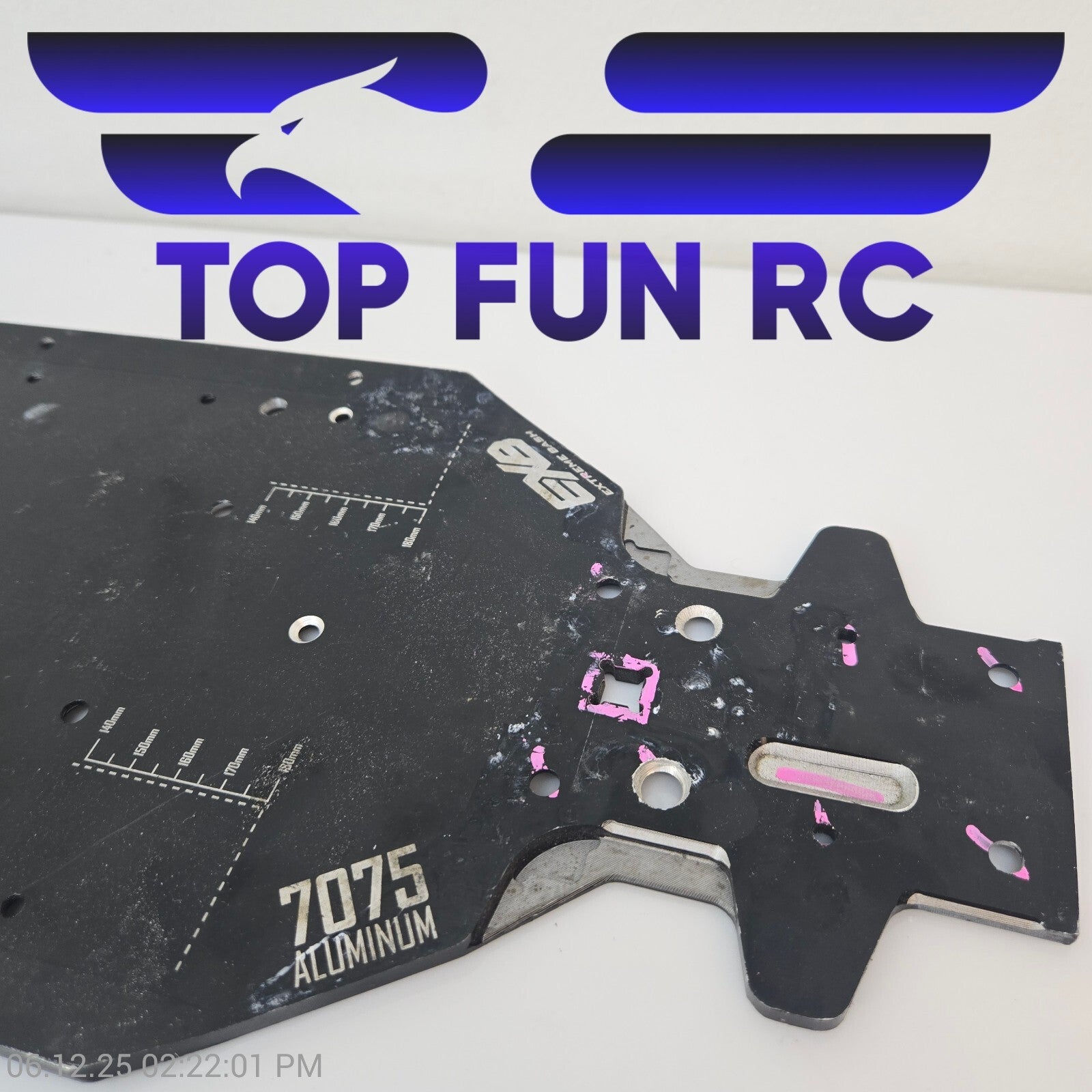 Arrma Outcast 1/5 8s EXB 7075 Aluminum 445mm Chassis Plate Rear Lower Brace BLX