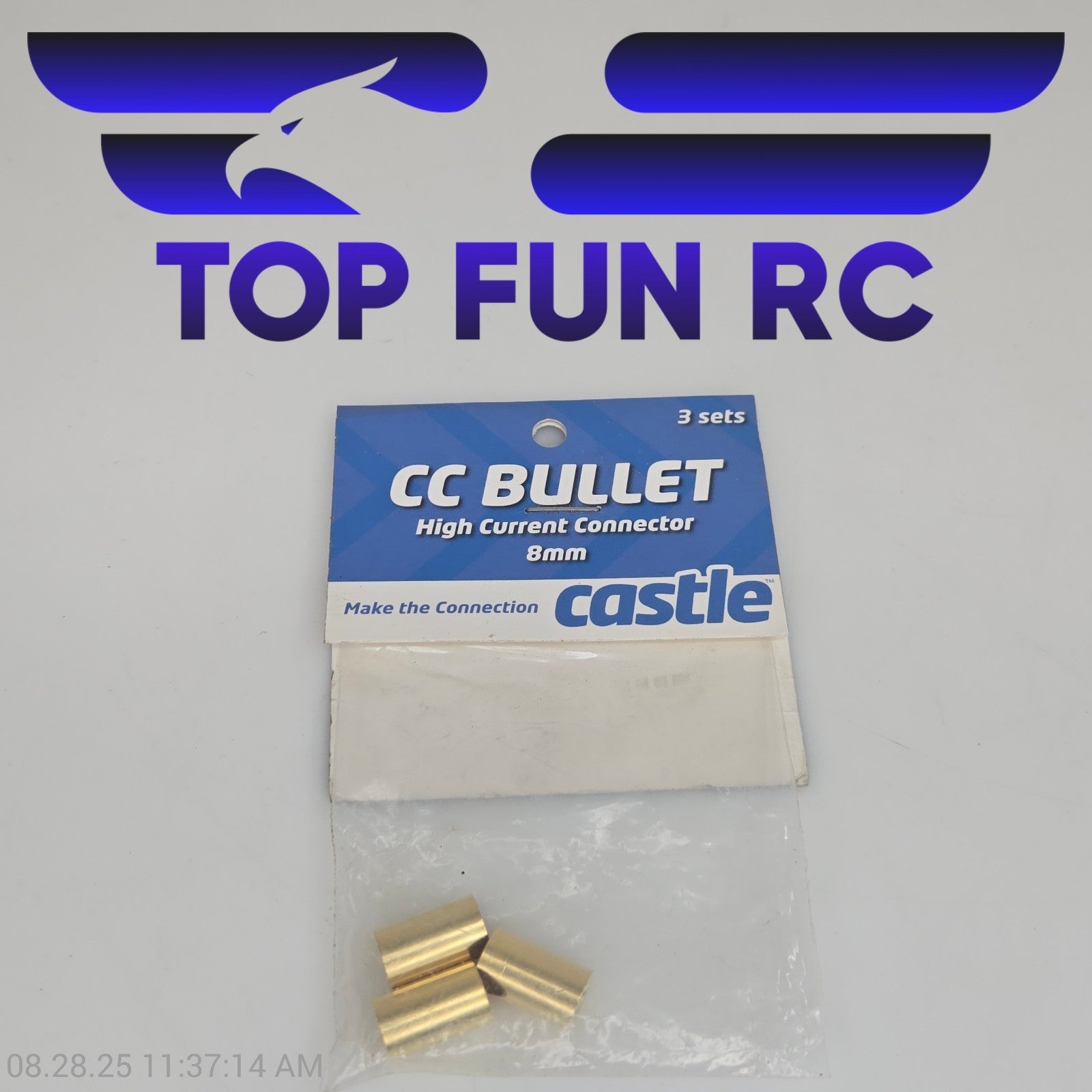 Castle CSECCBUL65X3 6.5mm Bullet Connector 13G/8G 200A 3pc