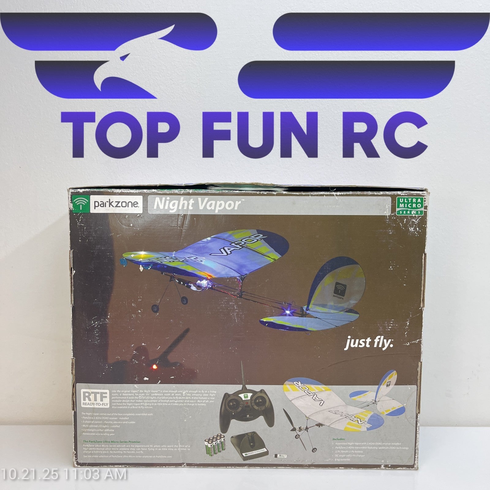 Parkzone Night Vapor Ultra Micro Series Missing Landing Gear/Transmitter