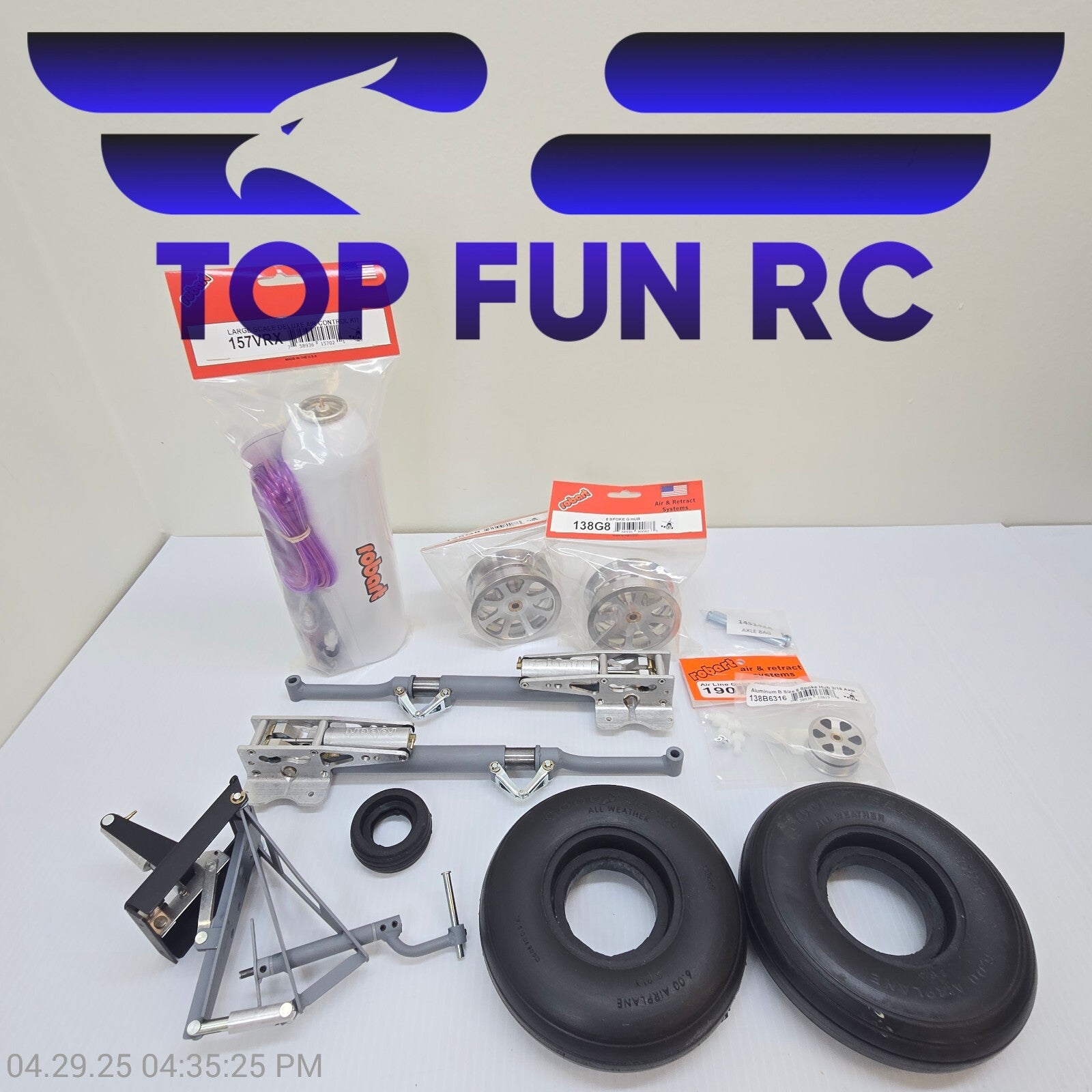 Robart RC TopRC Model P-47 Combo Kit Pneumatic Landing Gear