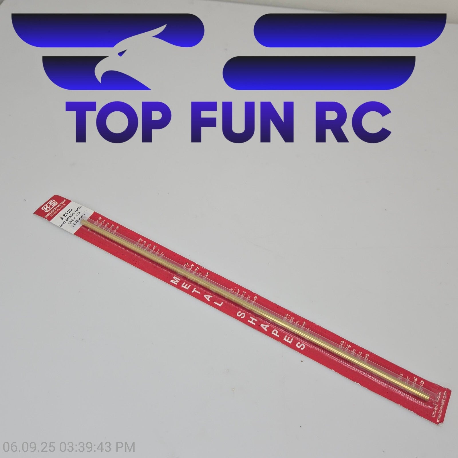 K&S Precision Metals #8129 RND Brass Tube 3/16x.014 (4.76mm)