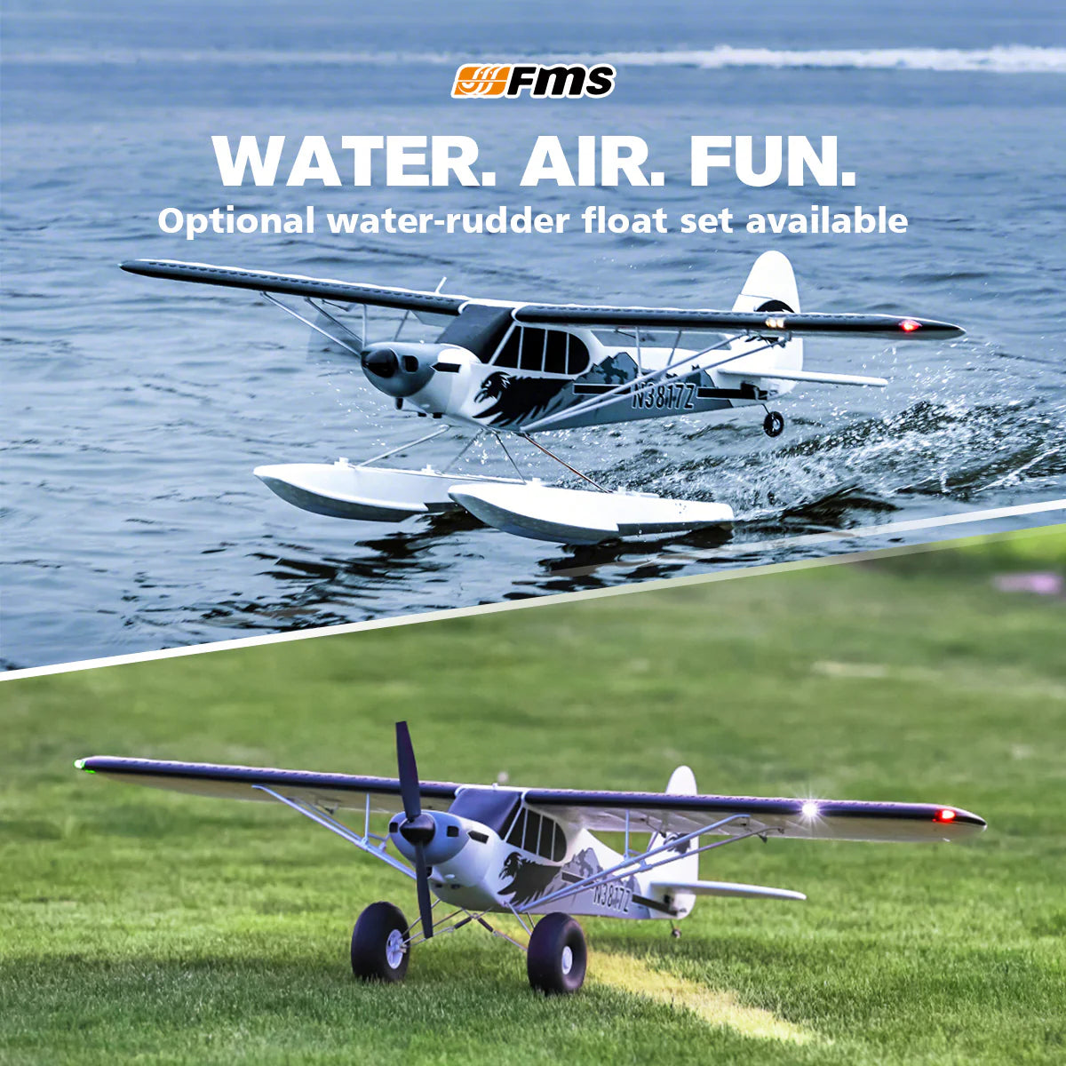 FMS 1300mm PA-18 Super Cub with Reflex V3, RTF