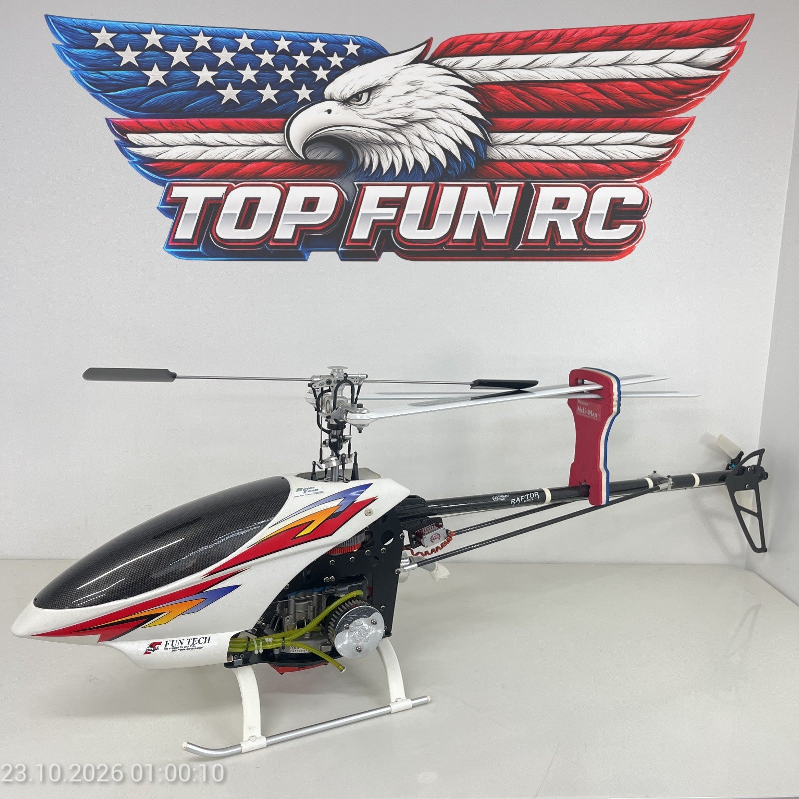 Thunder Color Code Thunder Tiger Raptor .90 Gas Conversion BNF Multi-Color Rc Helicopter ...