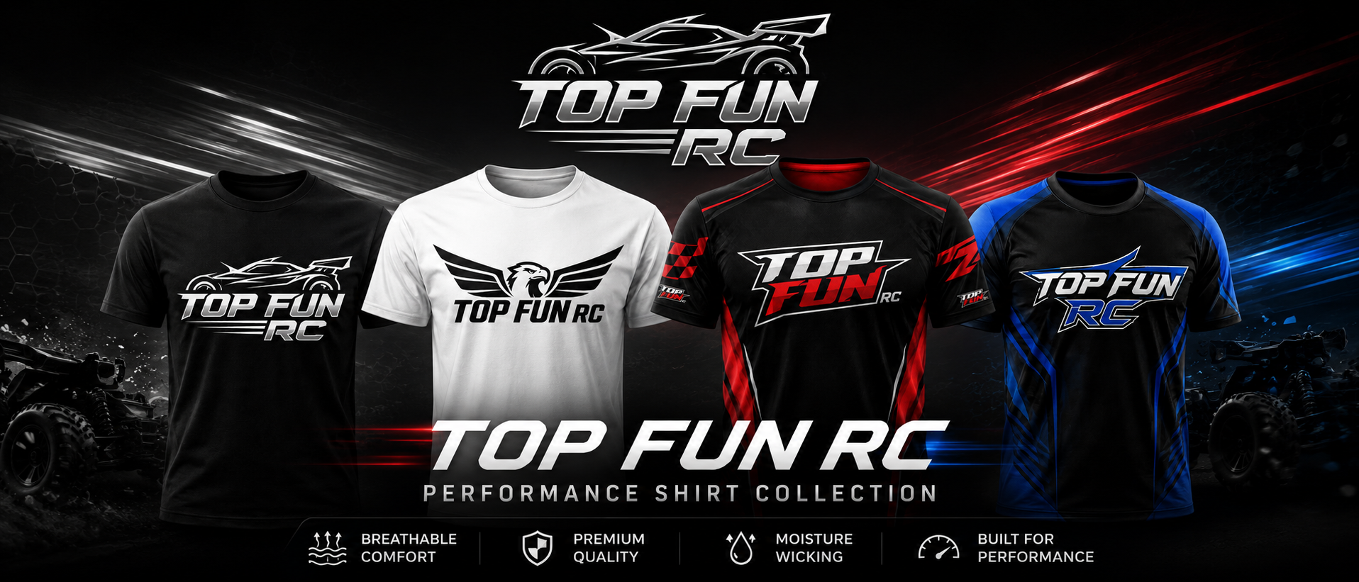 Top Fun RC performance shirt collection